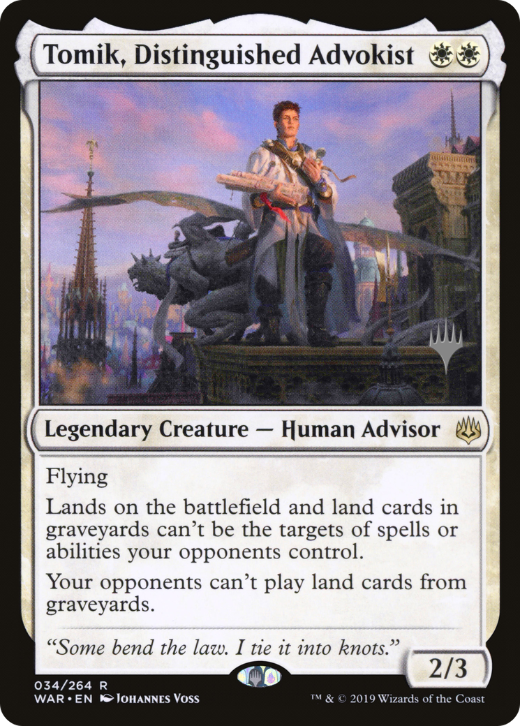 Tomik, Distinguished Advokist (PPELD-034) - War of the Spark Promos Foil