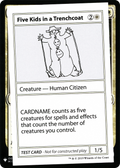 Five Kids in a Trenchcoat (CMB1-) - Mystery Booster Playtest Cards 2019