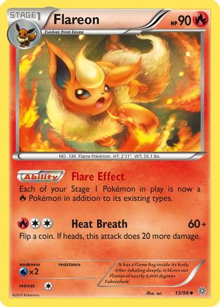 Flareon 013  XY  Ancient Origins - Uncommon