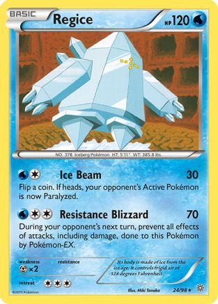 Regice 024  XY  Ancient Origins - Rare