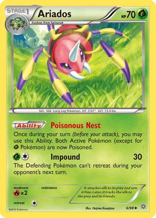 Ariados 006  XY  Ancient Origins - Uncommon