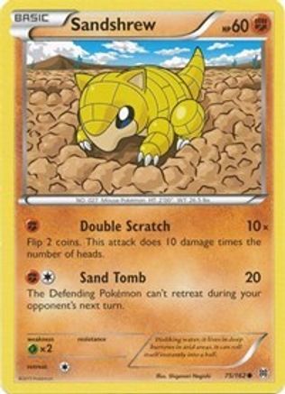 Sandshrew 075  - Reverse Holofoil XY  BREAKthrough - Common