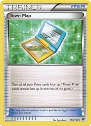 Town Map 150  - Reverse Holofoil XY  BREAKthrough - Uncommon