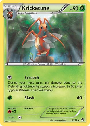 Kricketune 006  - Reverse Holofoil XY  BREAKpoint - Uncommon