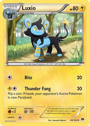 Luxio 045  - Reverse Holofoil XY  BREAKpoint - Uncommon