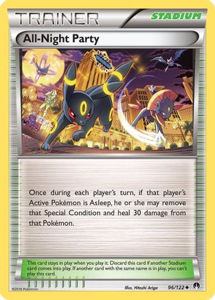 All-Night Party 096  - Reverse Holofoil XY  BREAKpoint - Uncommon