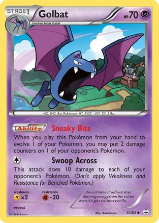 Golbat 031  - Reverse Holofoil Generations - Uncommon