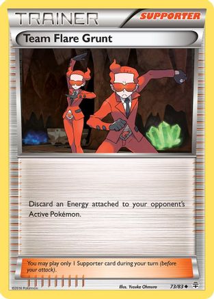 Team Flare Grunt 073  - Reverse Holofoil Generations - Uncommon