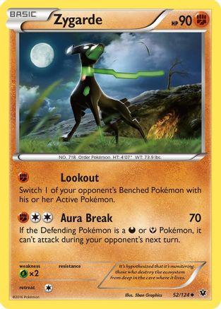 Zygarde (52) (52) 052  - Reverse Holofoil XY  Fates Collide - Uncommon