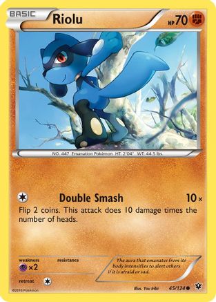Riolu (45) (45) 045  - Reverse Holofoil XY  Fates Collide - Common