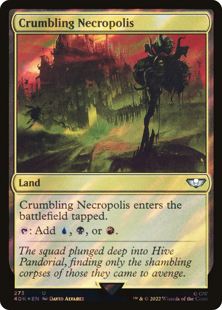 Crumbling Necropolis (Surge Foil) (40K-273) - Warhammer 40,000 Commander Foil