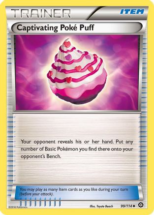 Captivating Poke Puff 099  - Reverse Holofoil XY  Steam Siege - Uncommon