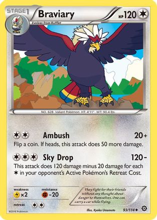 Braviary  - Reverse Holofoil XY  Steam Siege - Uncommon