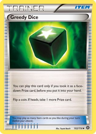 Greedy Dice 102  - Reverse Holofoil XY  Steam Siege - Uncommon