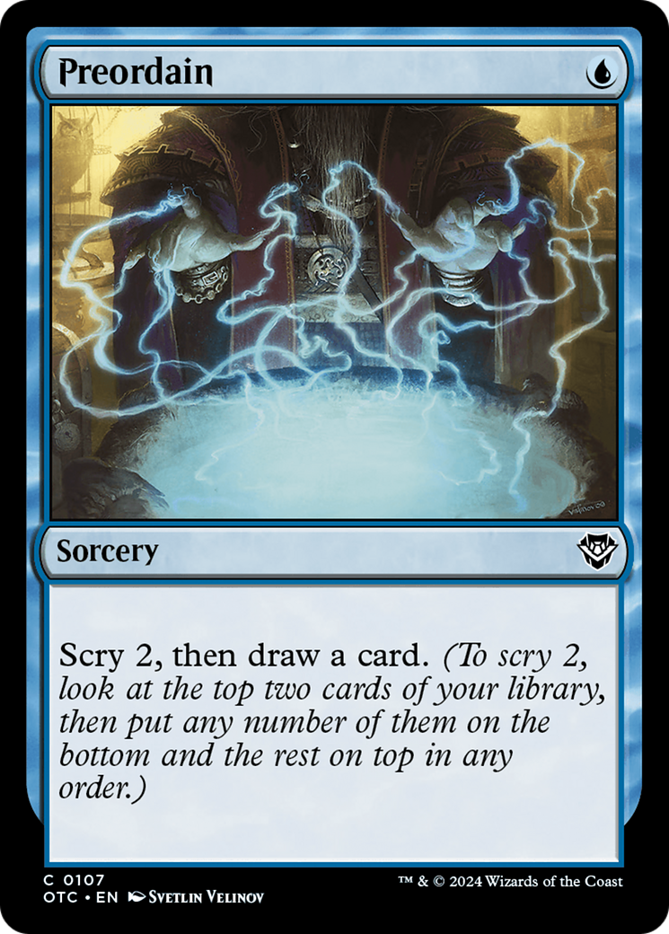 Preordain (OTC-107) - Outlaws of Thunder Junction Commander