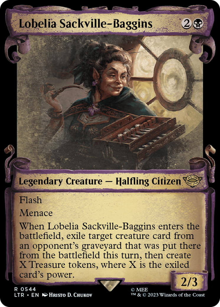 Lobelia Sackville-Baggins (Showcase Scrolls) (LTR-544) - The Lord of the Rings: Tales of Middle-earth: (Showcase) Foil