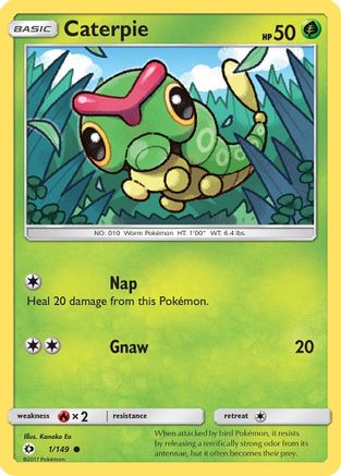 Caterpie 001  SM Base Set - Common
