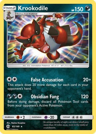 Krookodile 085  - Holofoil SM Base Set - Holo Rare
