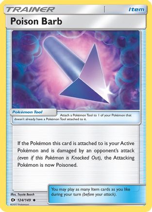 Poison Barb 124  SM Base Set - Uncommon