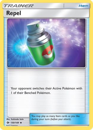 Repel 130  - Reverse Holofoil SM Base Set - Uncommon