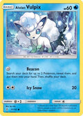 Alolan Vulpix 021  - Reverse Holofoil SM  Guardians Rising - Common