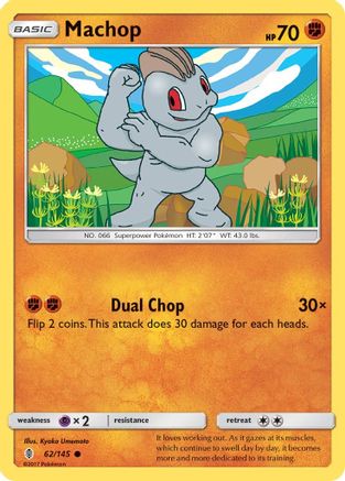 Machop (62) (62) 062  SM  Guardians Rising - Common