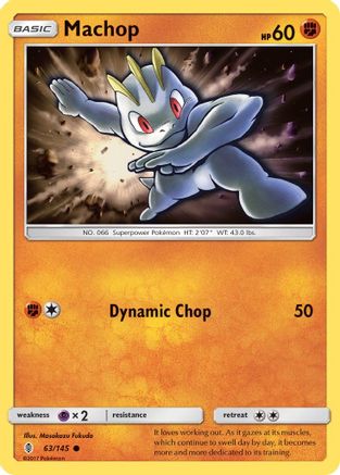 Machop (63) (63) 063  - Reverse Holofoil SM  Guardians Rising - Common