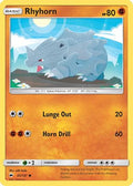 Rhyhorn 065  - Reverse Holofoil SM  Burning Shadows - Common