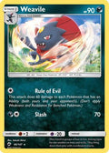 Weavile/147  - Reverse Holofoil SM  Burning Shadows - Rare