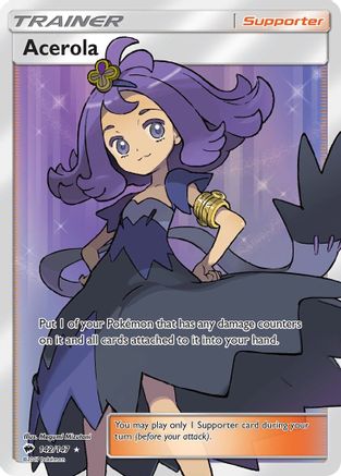 Acerola (Full Art) 142  - Holofoil SM  Burning Shadows - Ultra Rare
