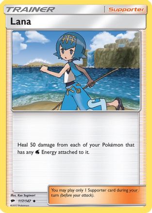 Lana 117  - Reverse Holofoil SM  Burning Shadows - Uncommon