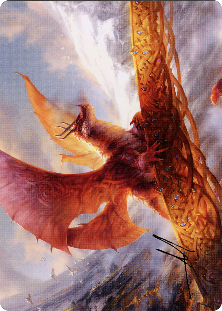 Goldspan Dragon // Goldspan Dragon (ASKHM-035) - Art Series: Kaldheim (Borderless) Foil