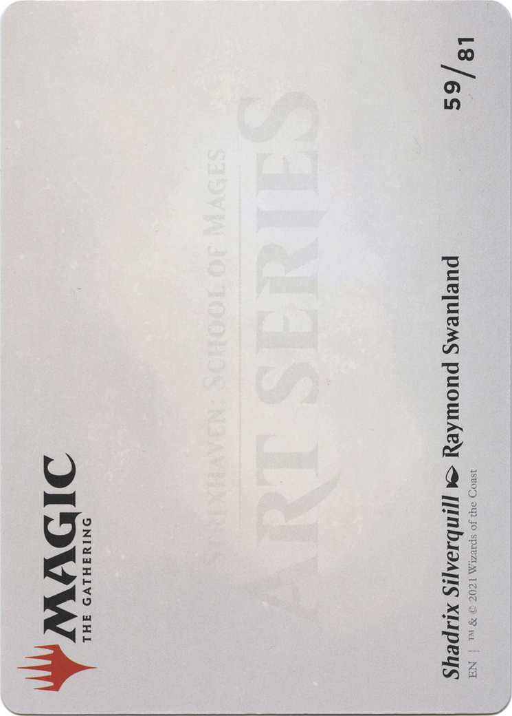 Shadrix Silverquill // Shadrix Silverquill (ASTX-059) - Strixhaven Art Series (Borderless) Foil