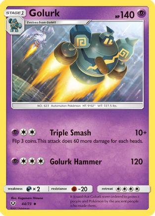 Golurk 044  - Reverse Holofoil Shining Legends - Uncommon