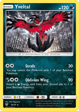 Yveltal 054  - Holofoil Shining Legends - Holo Rare