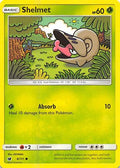 Shelmet 008  - Reverse Holofoil SM  Crimson Invasion - Common