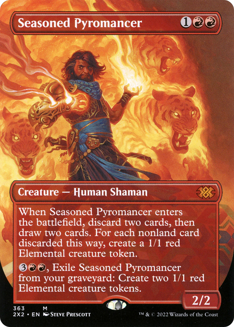 Seasoned Pyromancer (Borderless) (2X2-363) - Double Masters 2022