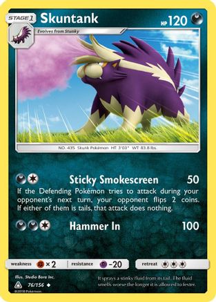 Skuntank  - Reverse Holofoil SM  Ultra Prism - Uncommon