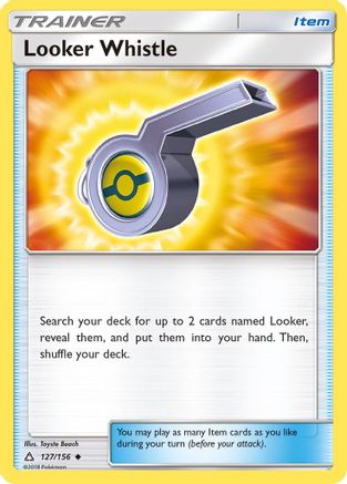 Looker Whistle  - Reverse Holofoil SM  Ultra Prism - Uncommon