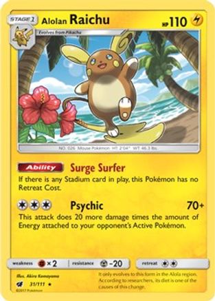 Alolan Raichu (SM Crimson Invasion) 031/111  Deck Exclusives - Rare