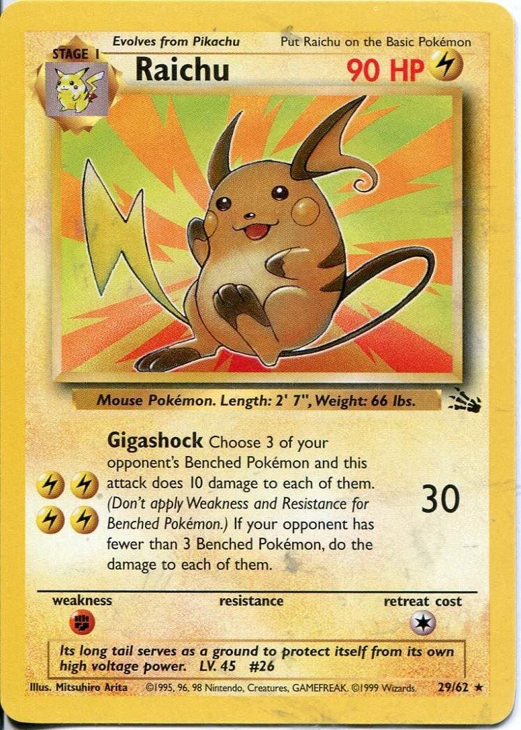 Raichu (29) (29) 029  - Unlimited Fossil - Rare