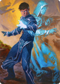 Jace, Mirror Mage // Jace, Mirror Mage (AZNR-001) - Zendikar Rising Art Series (Borderless)
