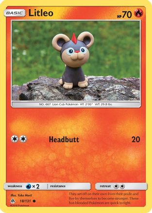 Litleo 018  - Reverse Holofoil SM  Forbidden Light - Common