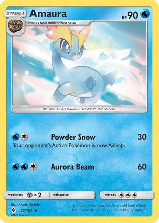 Amaura 027  - Reverse Holofoil SM  Forbidden Light - Uncommon