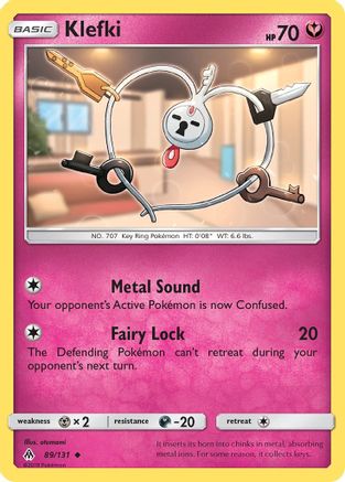 Klefki 089  - Reverse Holofoil SM  Forbidden Light - Uncommon