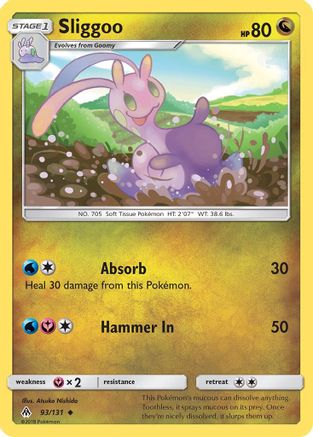 Sliggoo 093  - Reverse Holofoil SM  Forbidden Light - Uncommon