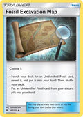 Fossil Excavation Map 107  - Reverse Holofoil SM  Forbidden Light - Uncommon