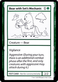 Bear with Set's Mechanic (No PW Symbol) (CMB1-) - Mystery Booster Playtest Cards 2021