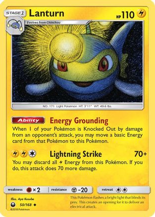 Lanturn  - Reverse Holofoil SM  Celestial Storm - Uncommon