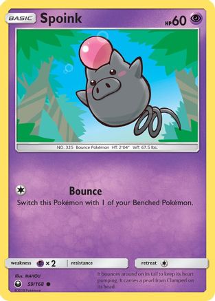 Spoink 059  SM  Celestial Storm - Common